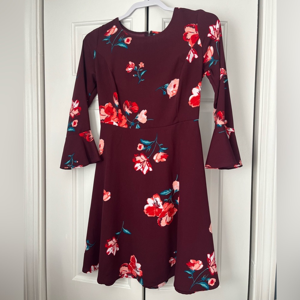 Old Navy Floral Burgundy Dress